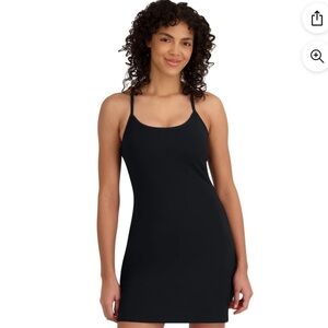 Outdoor Voices black athletic dress with built in shorts size large NWT